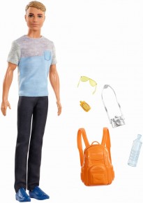 Papusa Barbie Travel - Ken cu accesorii de calatorie