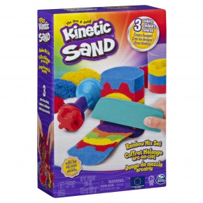 Kinetic Sand Set unelte de curcubeu cu accesorii
