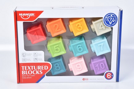 Set 10 cuburi soft cu cifre si culori diferite