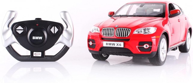 Masina cu telecomanda BMW X6 rosu cu scara 1 la 14